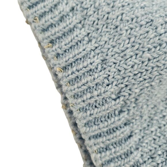 Diane Von Furstenberg Vintage Sweater Mock Neck 3/4 Sleeve 80's Blue White Large - Picture 7 of 10